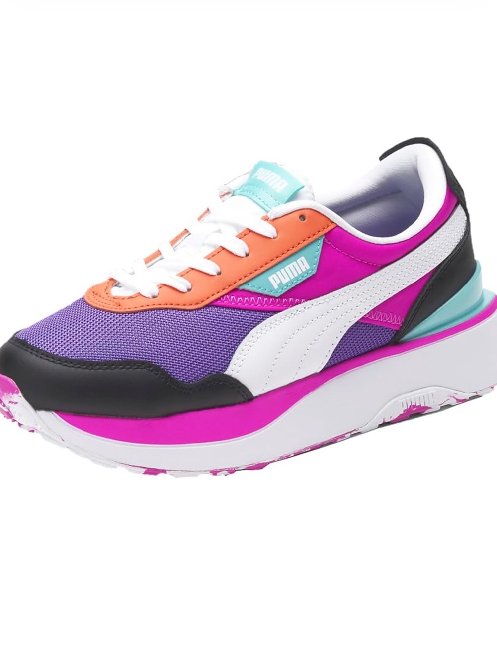 Puma Women's Purple Pink Orange Colorblock Platform Sneaker